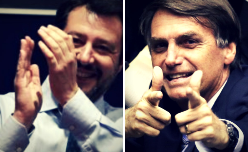 Risultati immagini per Salvini e Bolsonaro immagini