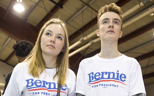 Giovani fan di Bernie Sanders