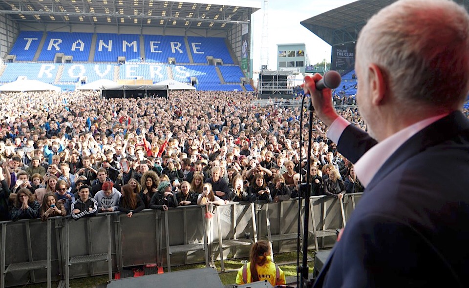 Comizio di Jeremy Corbyn