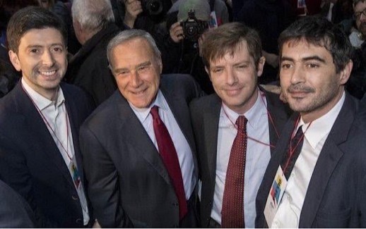Nella foto: La "squadra": Roberto Speranza, Pietro Grasso, Nicola Fratoianni, Pippo Civati